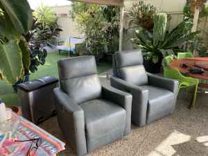 Leather electric recliners