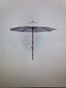 Large Wooden Outdoor Umbrella 