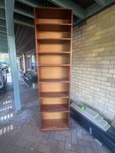 Custom made wooden bookshelf