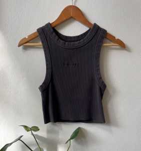 Abrand Jeans Top in Charcoal