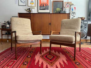 Two Fler Norsk Mid Century Armchairs