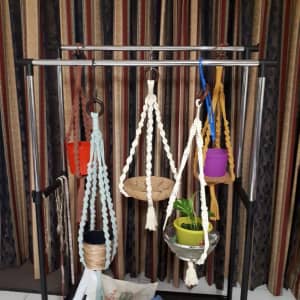 MACRAME POT PLANT HANGERS IN DIFFERENT COLOURS $10 EACH NEW