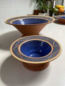 Modern blue pottery items no