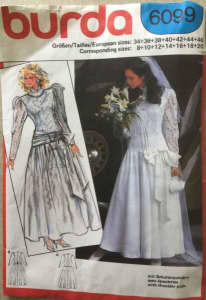 Retro Wedding Dress Pattern