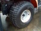 pair of rear wheels and tyres for Husqvarna ride on mower