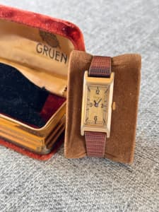 1930s Gruen Sector Dial Watch with Rare Original Box