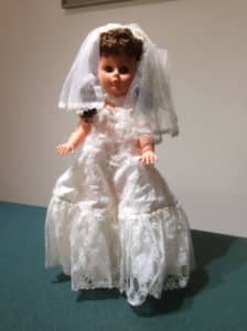 DOLL WITH WEDDING DRESS AS NEW