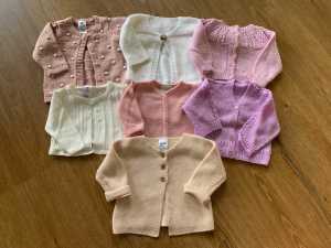 Girls Knit Cardigans inc. Merino - Size 000 (0-3m) - Various Prices