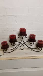 Candelabra wrought iron with candles