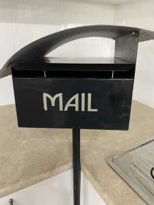 Large lockable black letter box
