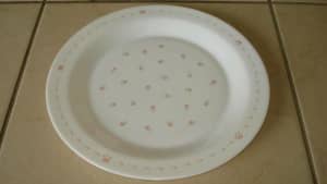Vintage French 'Arcopal' White Glass Dinner Plate