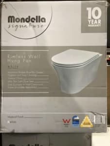 Mondella SIGNATURE Rimless Wall Hung Toilet Pan White toilet bowl