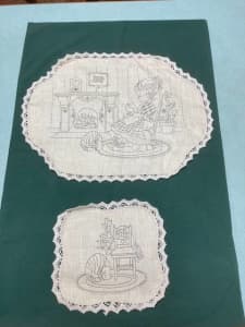 Vintage unworked doiley and tray cloth. Pick up Knoxfield or can post