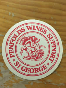 St George Dragons drink/beer coasters x 8