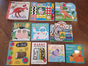 Set of 62 board books for babies and toddlers including many classics