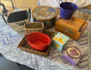 Boxes, Baskets and Tins (9 Pieces)