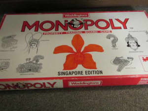 Vintage Monopoly Singapore Edition board game 1993 Tonka Waddingtons
