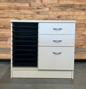 WHITE CABINET WITH FILE SORTER Morningside Brisbane South East Preview