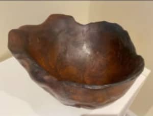 Solid antique wooden bowl