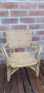 Small vintage cane children's chair