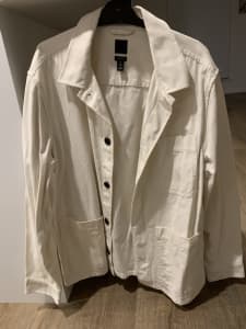 White H&M denim jacket
