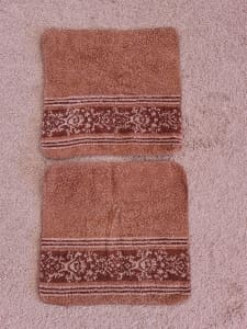 Towels hand face brown Dickies Made In Australia set vintage