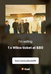Wilco Ticket - Opera House