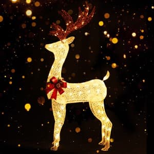 Christmas Lights Motif LED Rope Reindeer Waterproof Outdoor