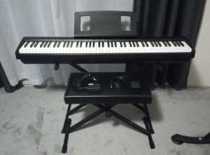 Roland FP-10 Digital Piano with Sustain Pedal, Stand, Bench Stool