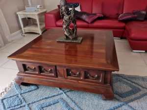 2X BALINESE OPIUM COFFEE TABLES WITH DRAWS