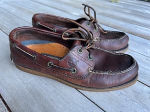 Vintage genuine Timberland Boat Shoes made in USA mens sz 7.5