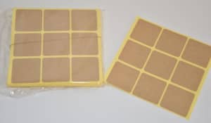 450 x Brown Kraft Paper Square Stickers (4.25cm x 4.25cm)