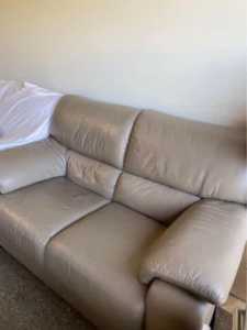 2 seater leather lounge