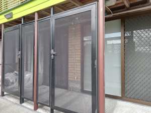 Crimsafe screen doors with panels