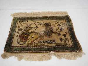 70cm Gorgeous Egypt Ramssis Tapestry Rug. Good Condition. Marsfield.