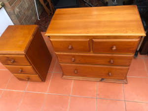 Almost New solid timber chest of drawers