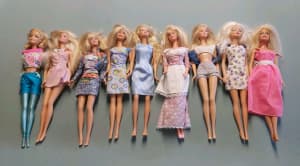 Barbie dolls from 1998, $10 each