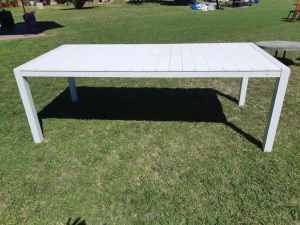 Large white outdoor table
