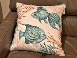 Gorgeous Goldfish Beaded Cushions