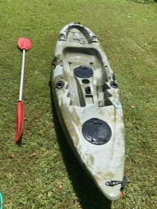 Green camo fishing kayak