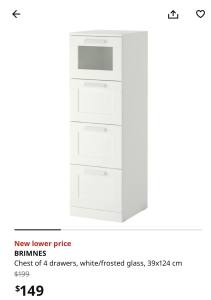 IKEA Brimnes Chest of 4 drawers