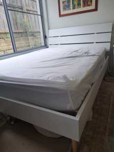 Double Bed Frame White Fantastic Furniture
