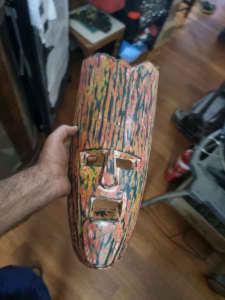 Rainbow wood mask