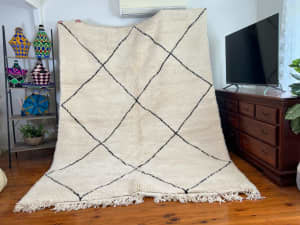 Carpets Handmade By Berber Women - Checkered Area Rug - Rugs In Austra