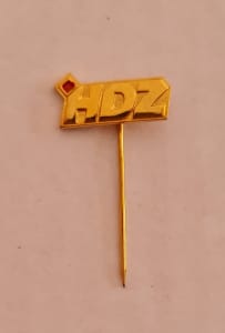 HDZ Pin Croatian Democratic Union Vintage