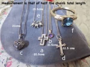 beautiful dainty pendants on chains $10 to $25