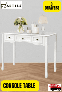 Console Table Hallway Side Dressing Entry White (Brand New)