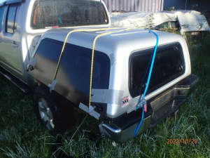 NISSAN NAVARA D40 ARB CANOPY SILVER LIFT UP SIDES SMOOTH FINISH MNT