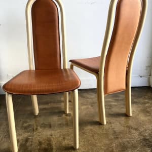 Italian 1980s Post Modernist Dining Chairs set of 4