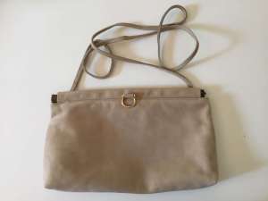 Suede Clutch / Shoulder Bag
